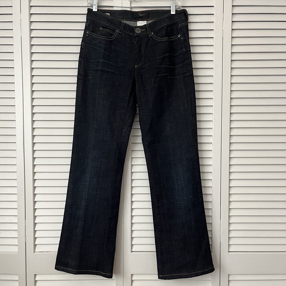 MaxMara Weekend New Bootcut Jeans FitW116 Stretch, Size US 8, butterfly patch.